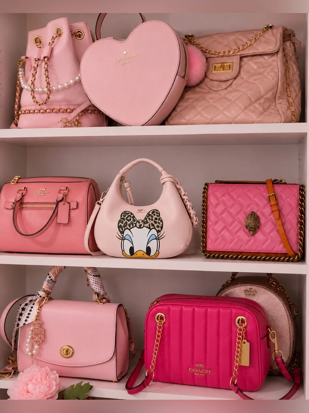 GANNI x Daisy Duck Mini Hobo Bag Chalk Pink Rare Disney Collab Crossbody